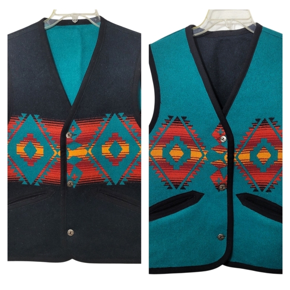 Reversable Rendleton Western Vest Mens XL - Picture 1 of 9